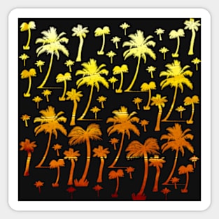 golden tropical forest digital pattern Sticker